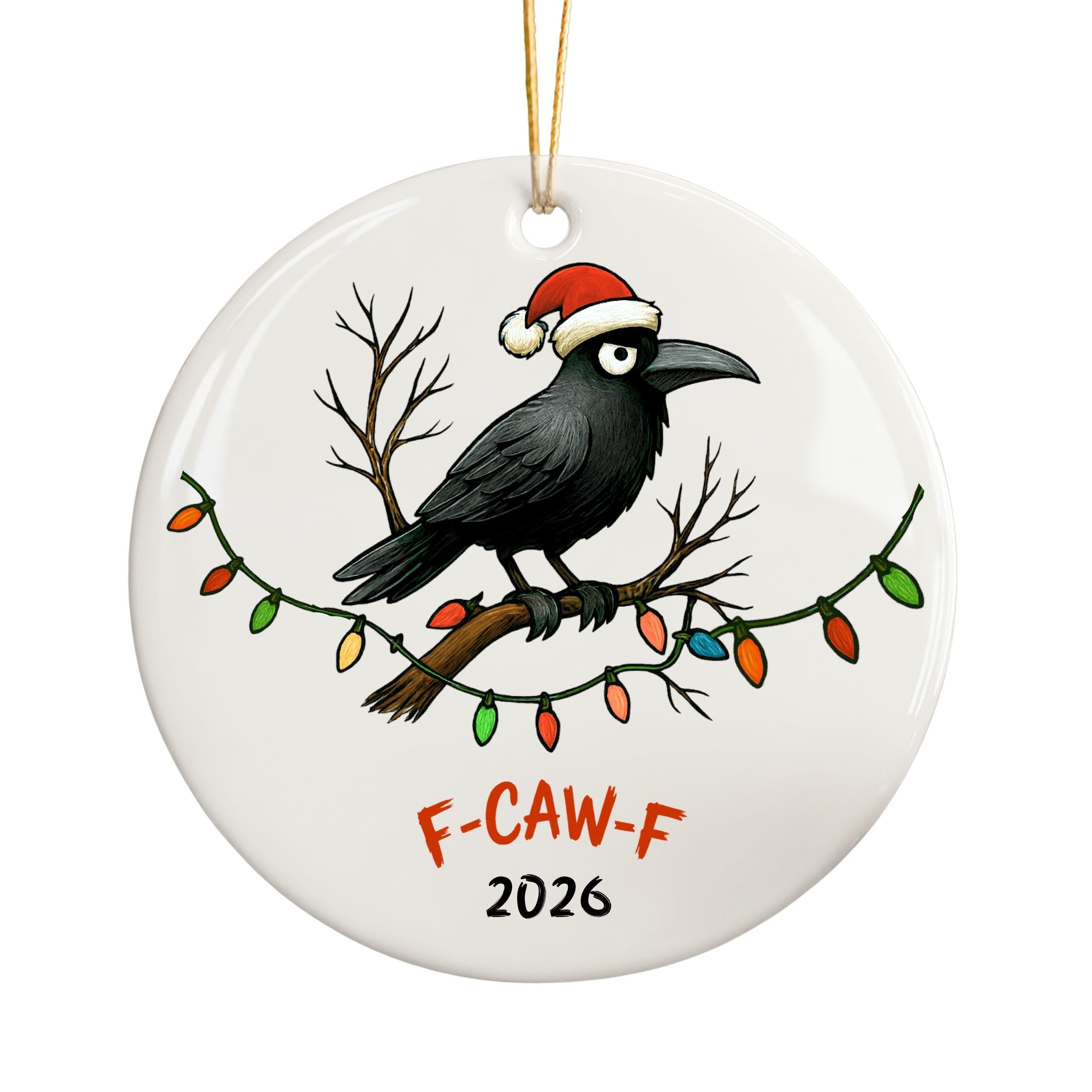 Funny 2026 Christmas Ornaments, Sarcastic Bad Year in Review, Wholesale Case of 4