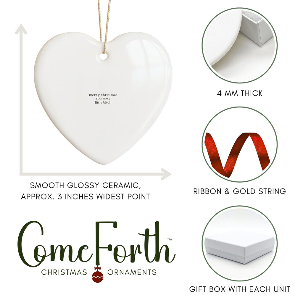 Funny Christmas Ornaments, Snarky Holiday Gifts for Women, Wholesale Case of 4