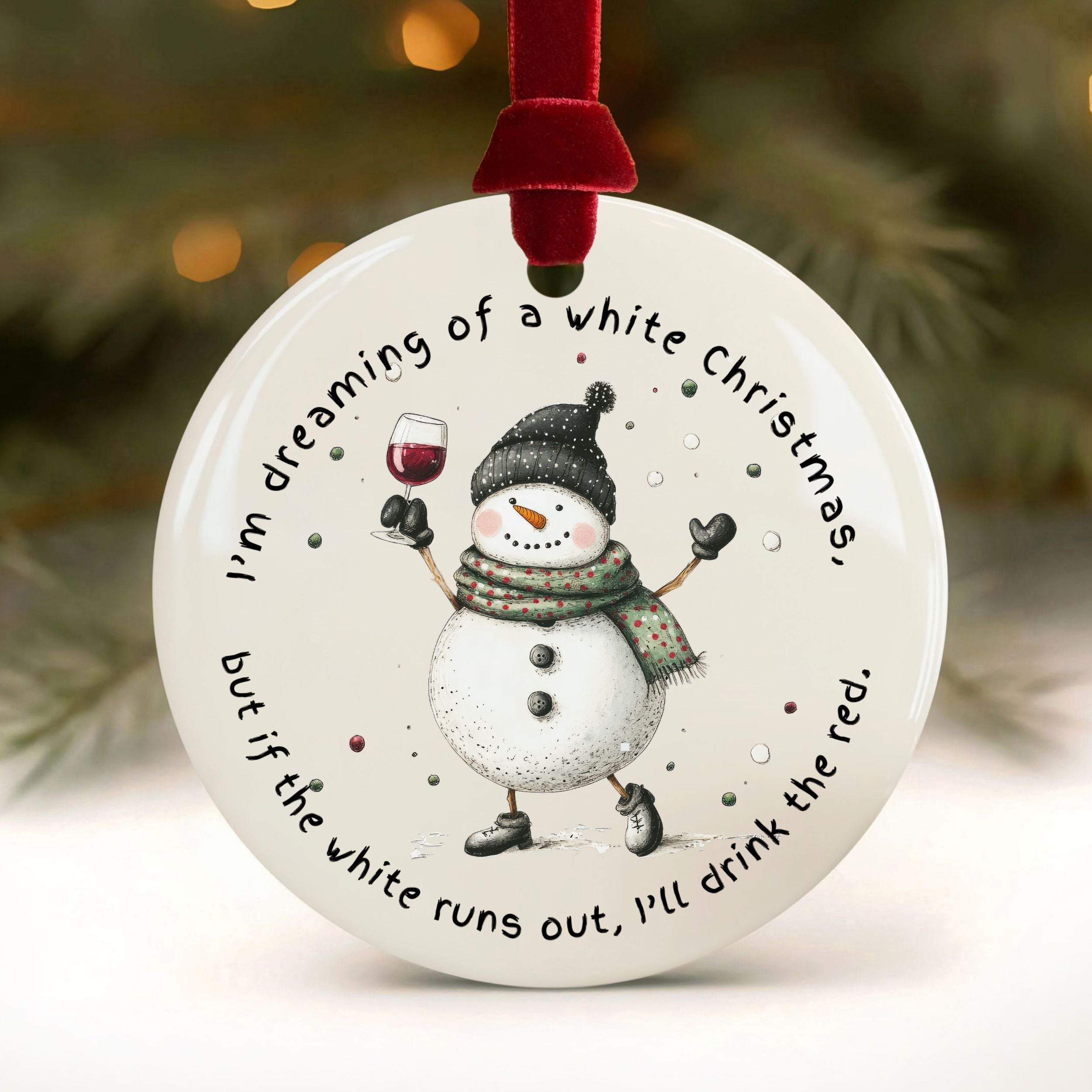 Funny Wine Gifts, Friendship Christmas Ornaments for Women, Wholesale Case of 4