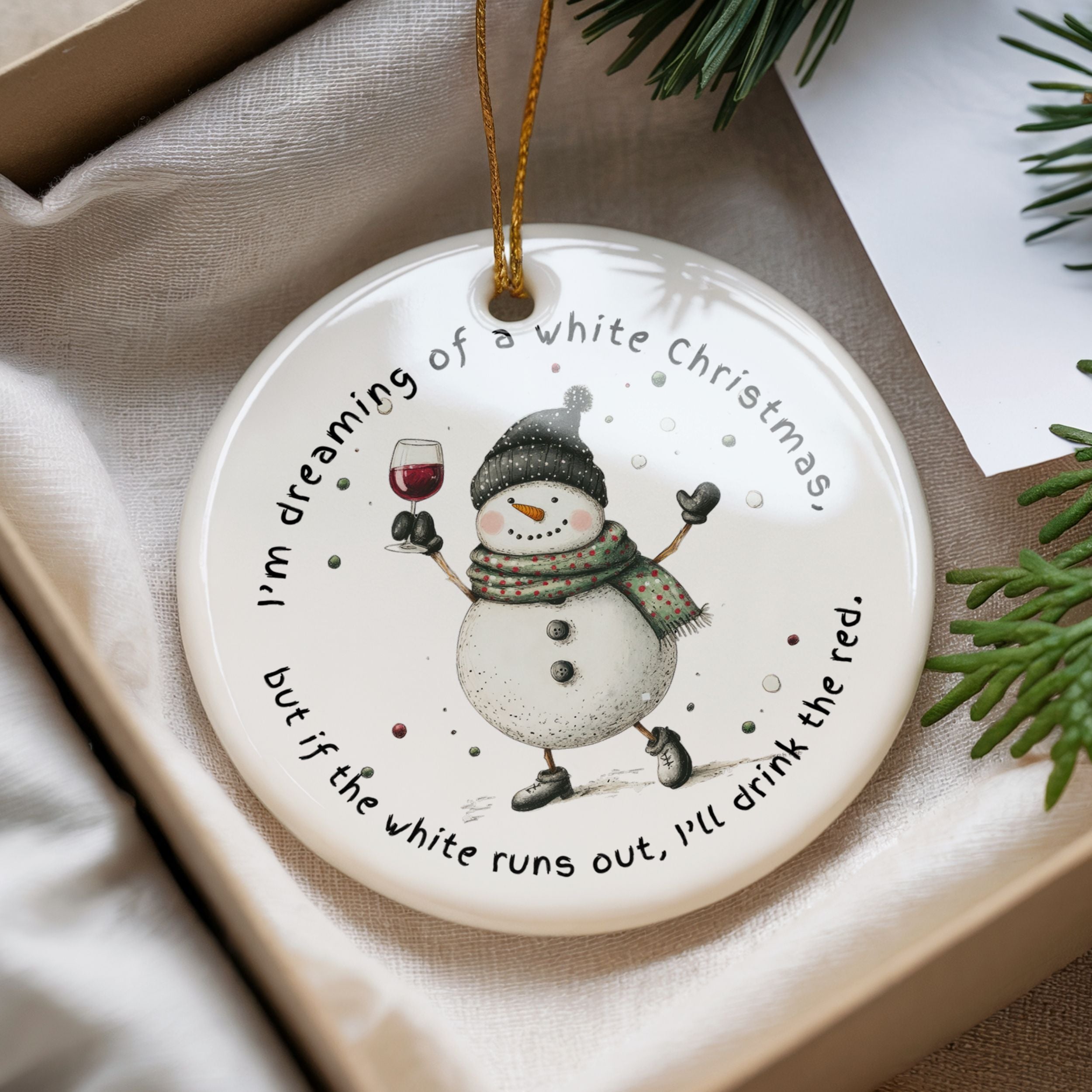 Funny Wine Gifts, Friendship Christmas Ornaments for Women, Wholesale Case of 4