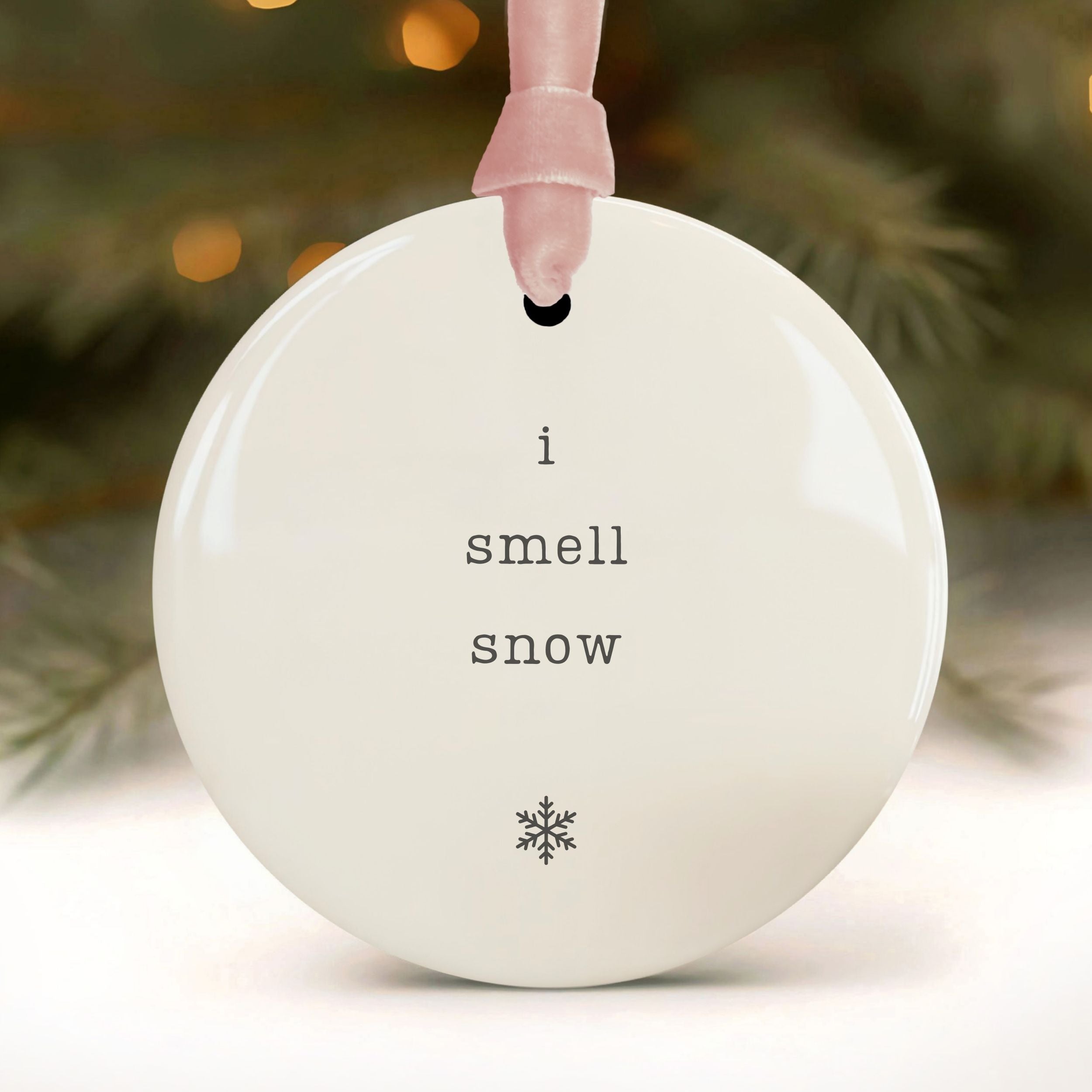 I Smell Snow Christmas Ornament, Gift for Gilmore Girls Fans, Wholesale Case of 4
