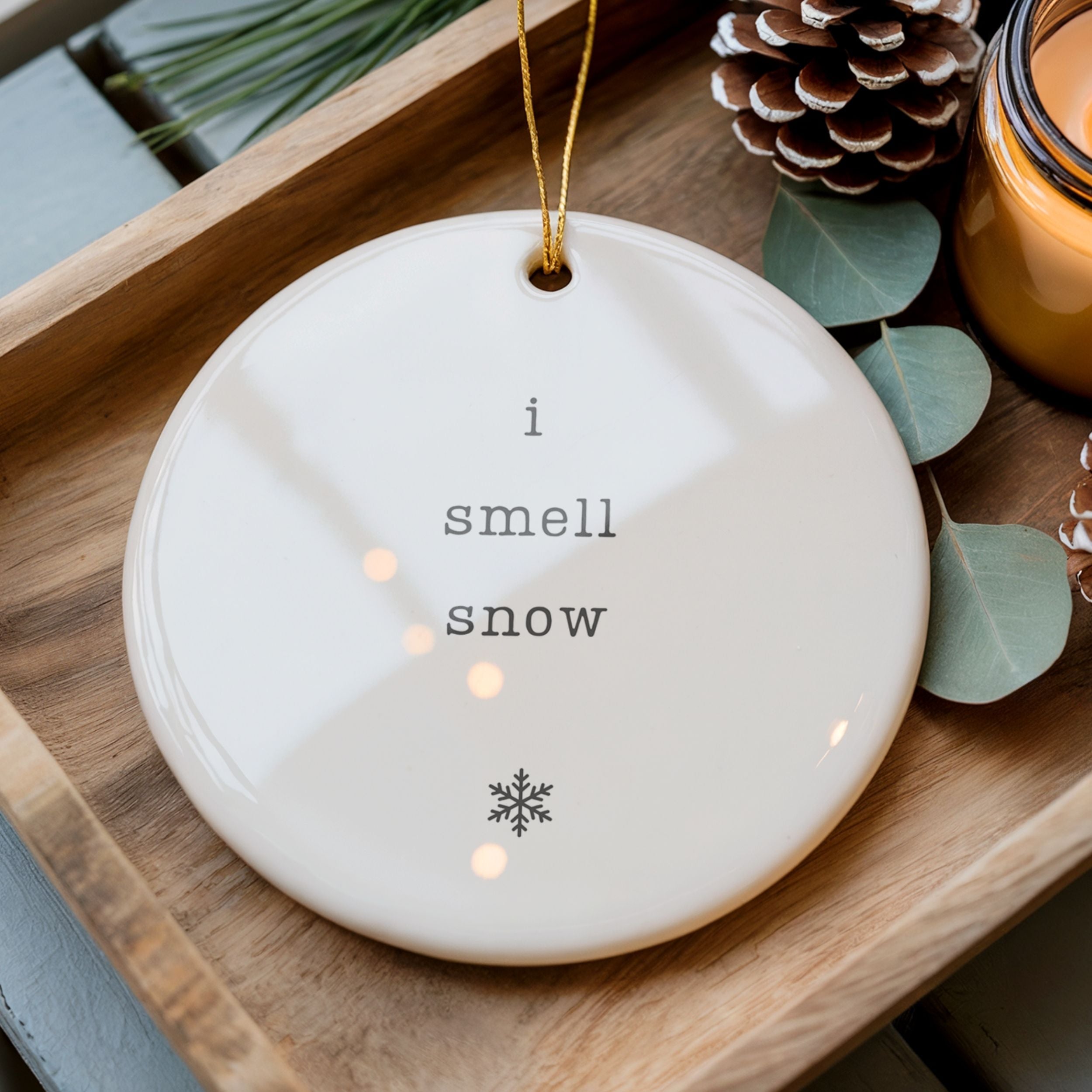 I Smell Snow Christmas Ornament, Gift for Gilmore Girls Fans, Wholesale Case of 4