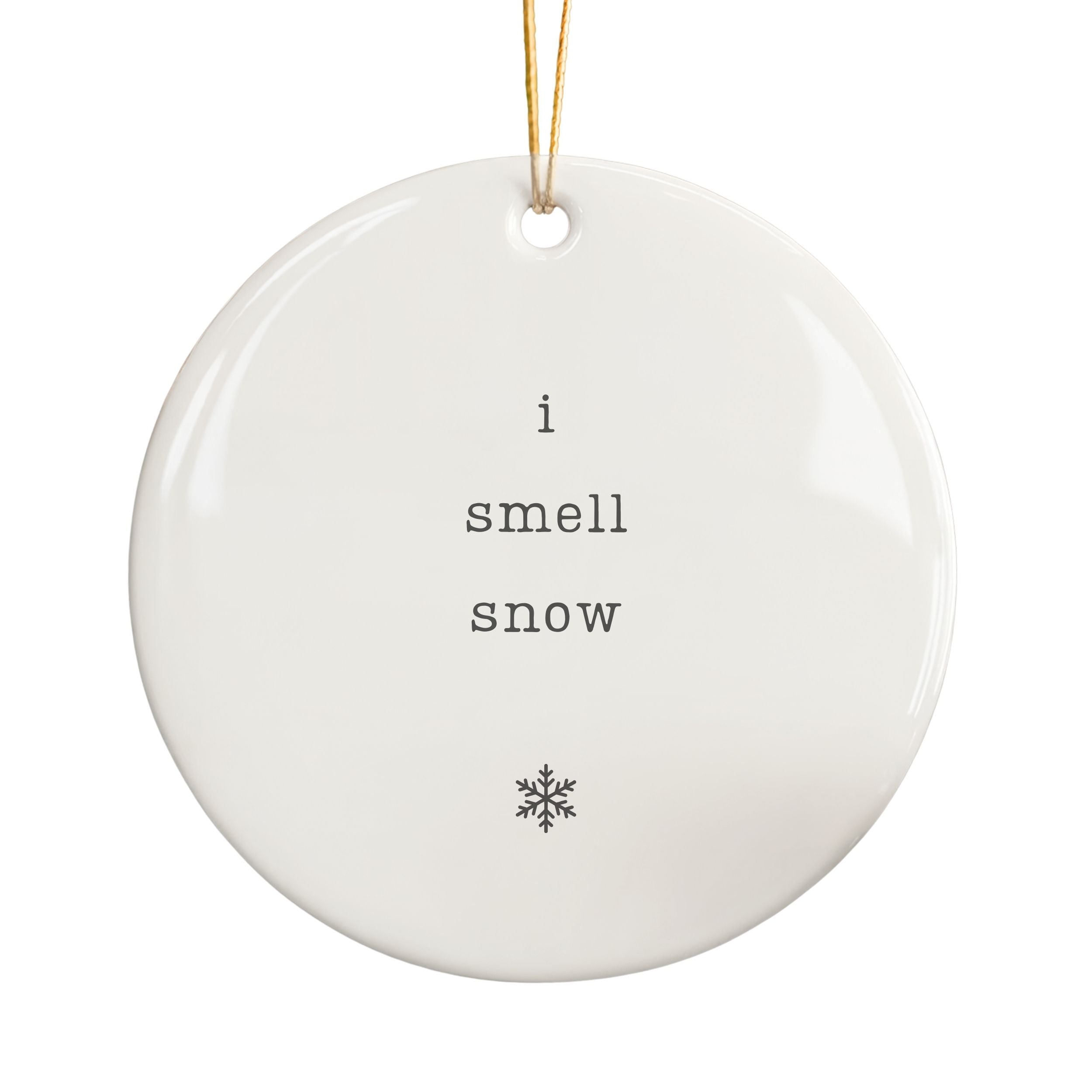 I Smell Snow Christmas Ornament, Gift for Gilmore Girls Fans, Wholesale Case of 4