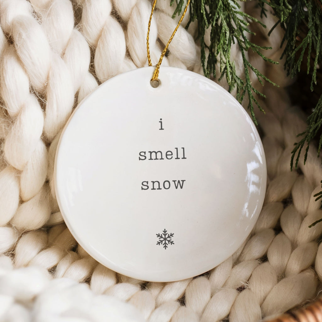 I Smell Snow Christmas Ornament, Gift for Gilmore Girls Fans, Wholesale Case of 4