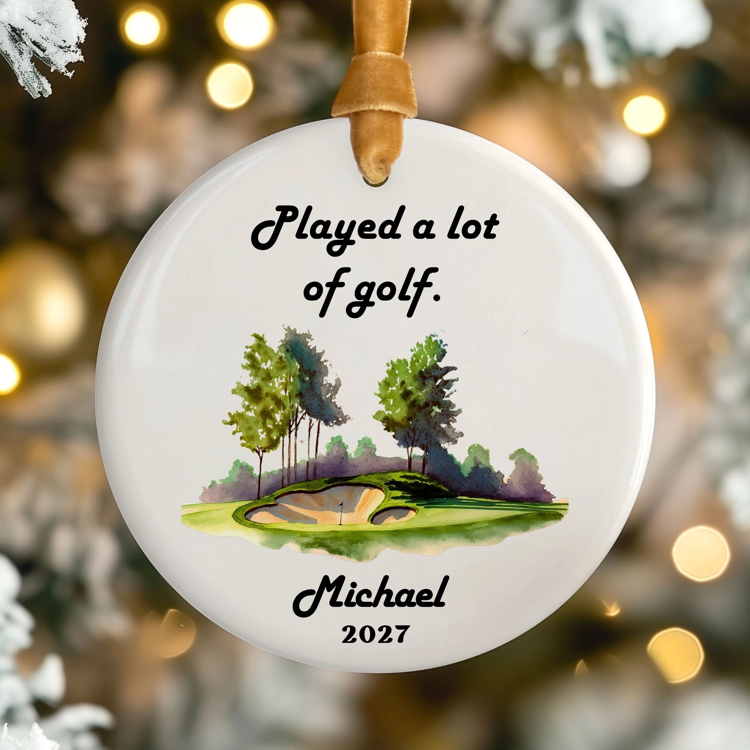 Played a Lot of Golf Ornament, Funny Custom Golfing Gift