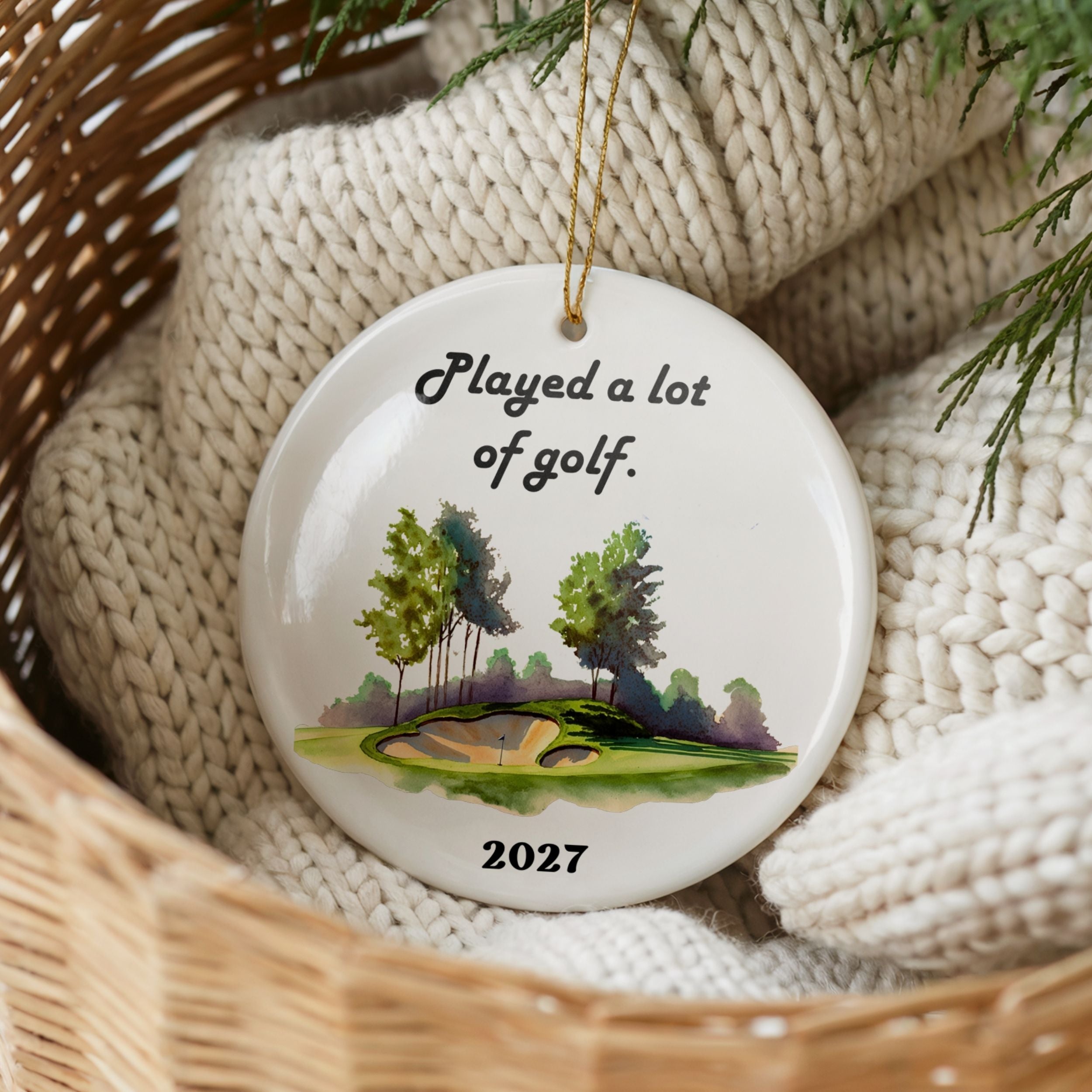 Played a Lot of Golf Ornament, Funny Custom Golfing Gift