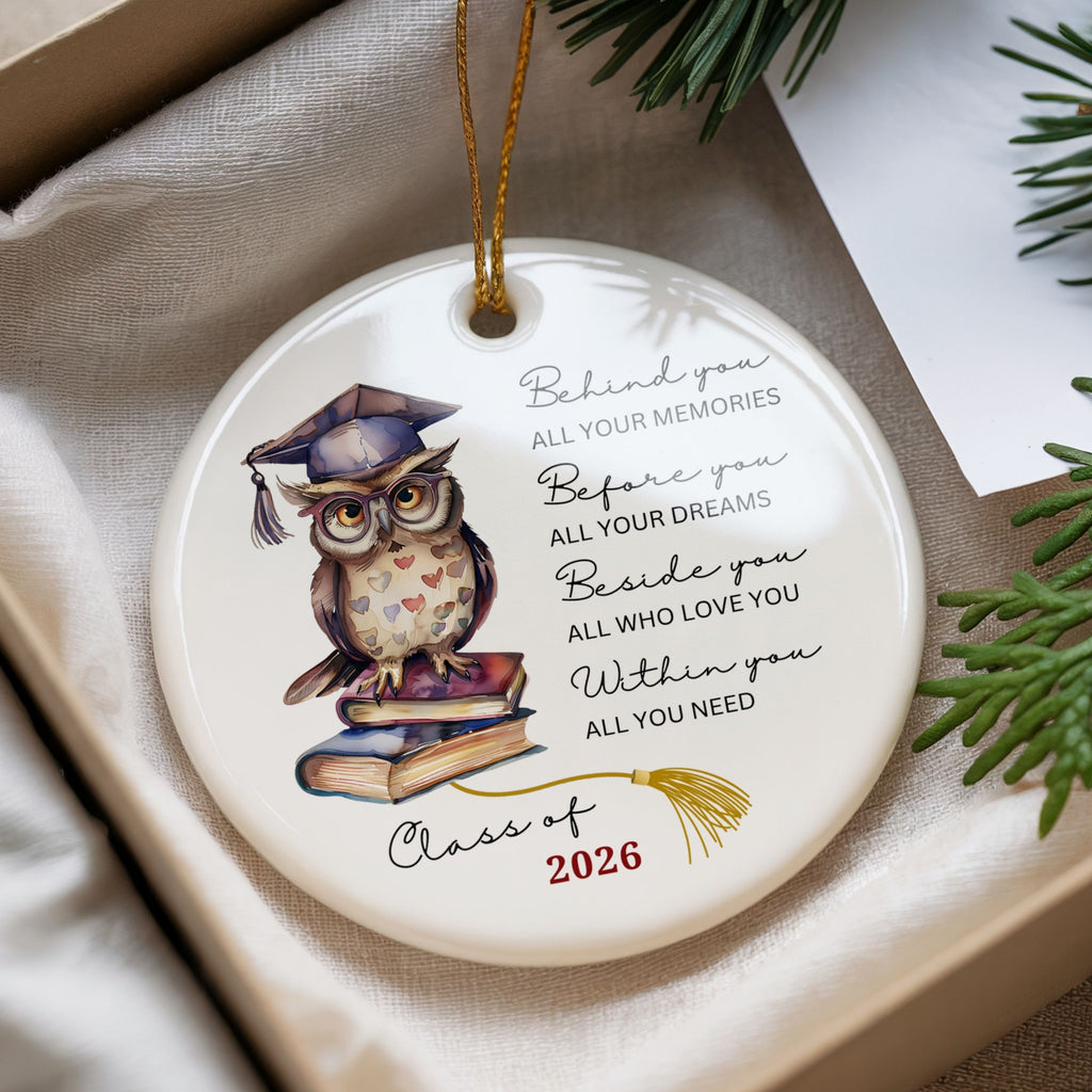 Class of 2026 Graduation Ornament, High School Grad Gifts, Wholesale Case of 4