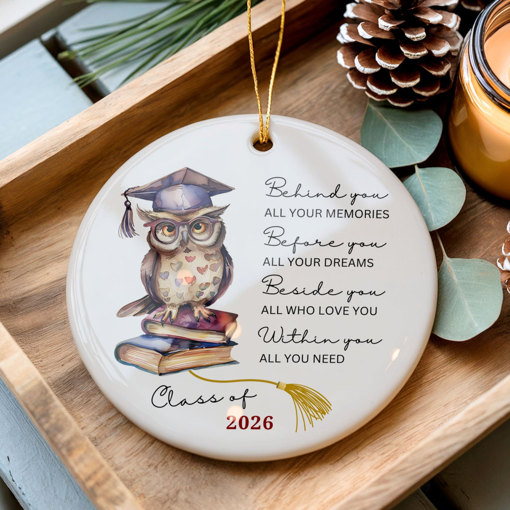 Class of 2026 Graduation Ornament, High School Grad Gifts, Wholesale Case of 4