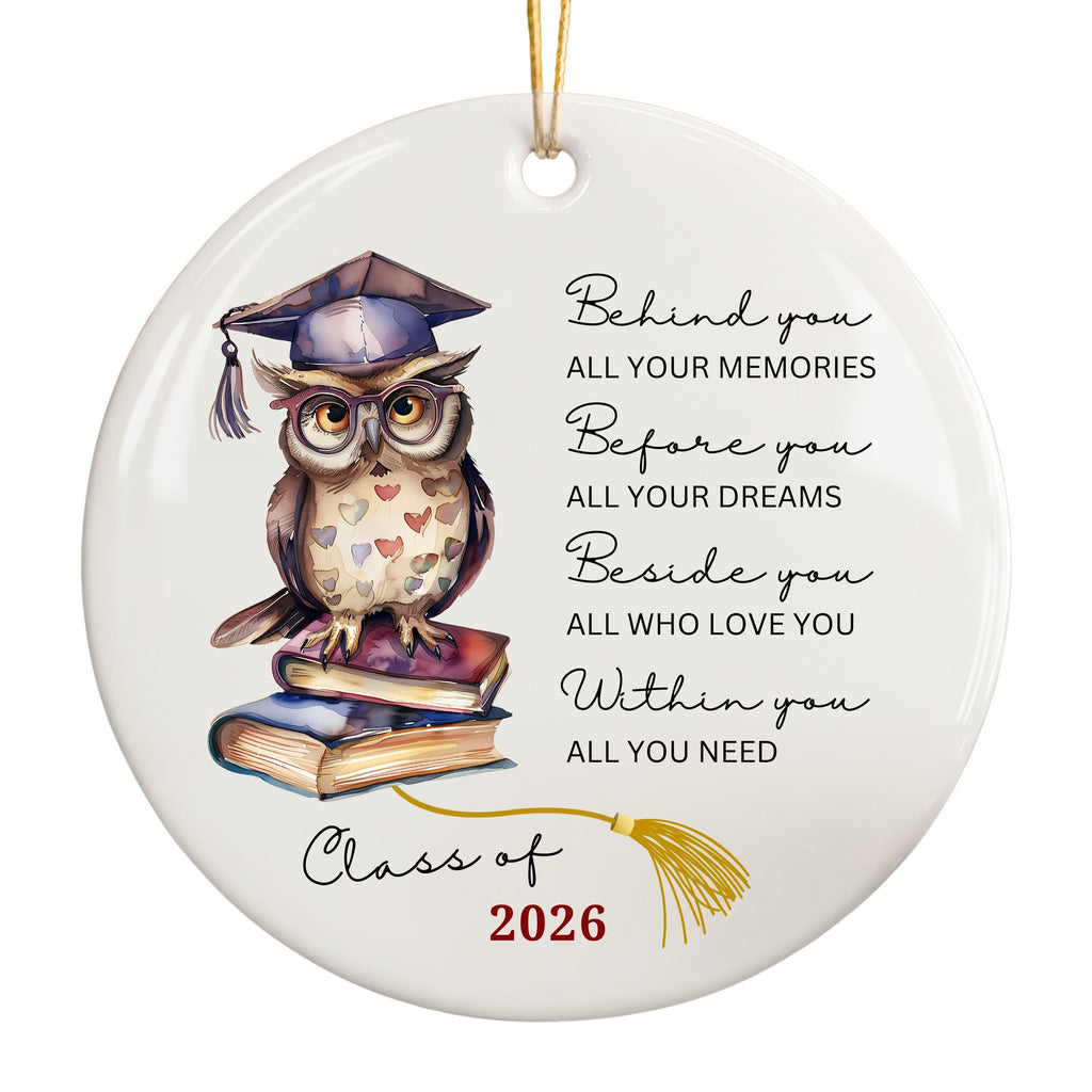 Class of 2026 Christmas Ornament, Wise Owl Graduation Gift