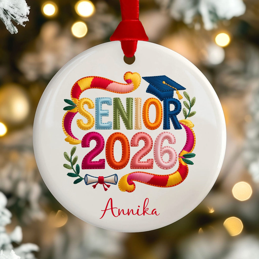 Class of 2026 Graduation Gift, Personalized High School Ornament