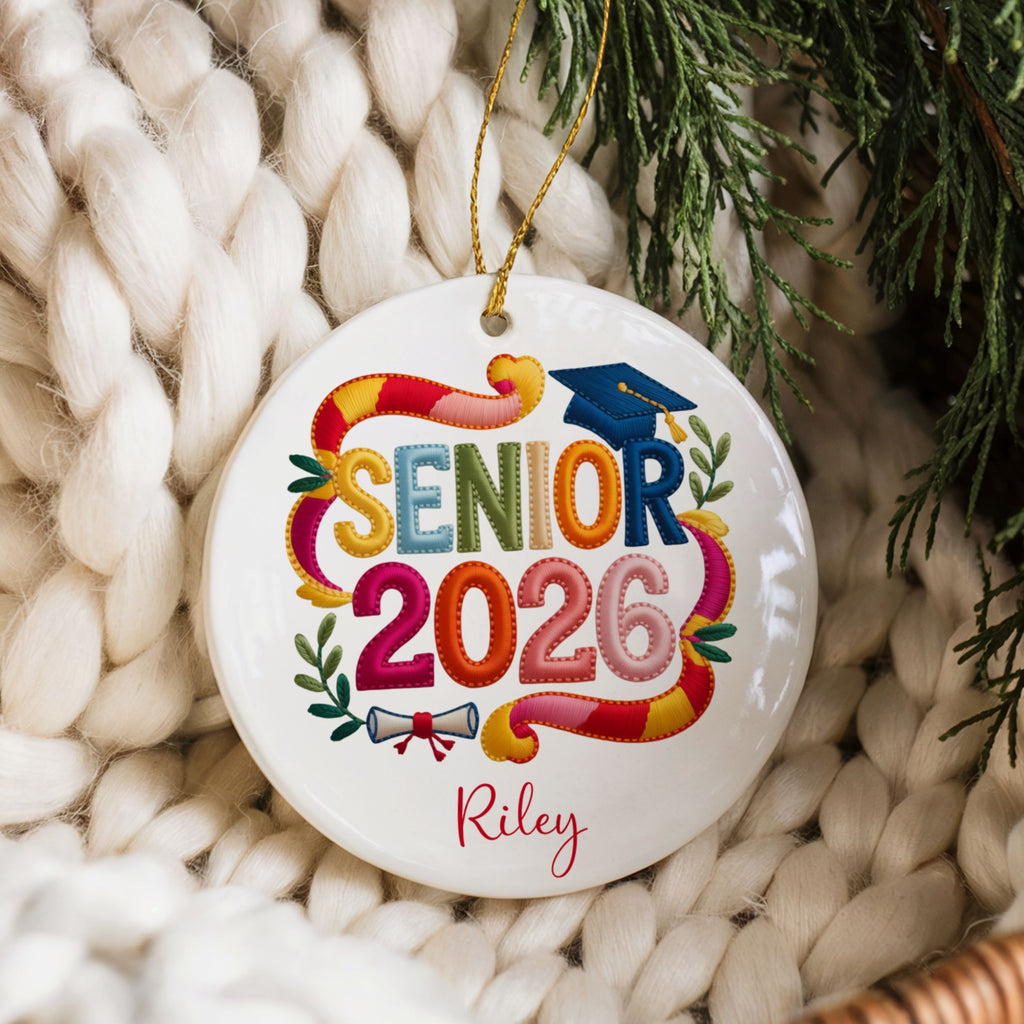 Class of 2026 Graduation Gift, Personalized High School Ornament