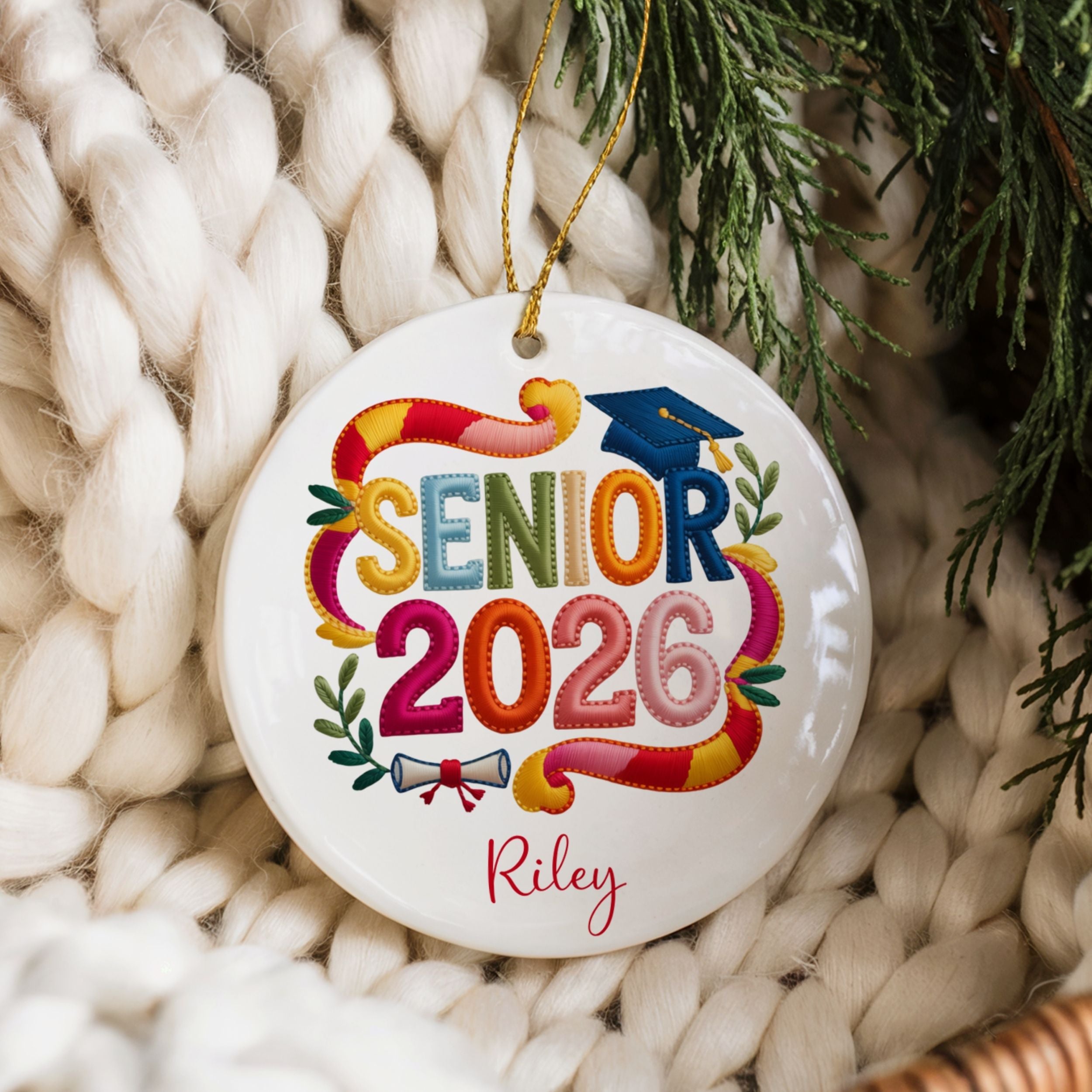 Class of 2026 Graduation Gift, Personalized High School Ornament