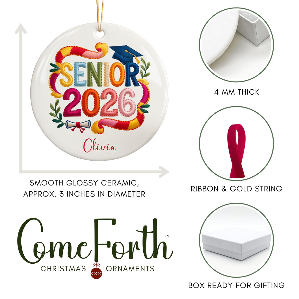 Class of 2026 Graduation Gift, Personalized High School Ornament