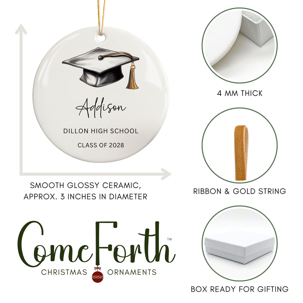 Personalized Graduation Ornament, High School or College Grad Gift