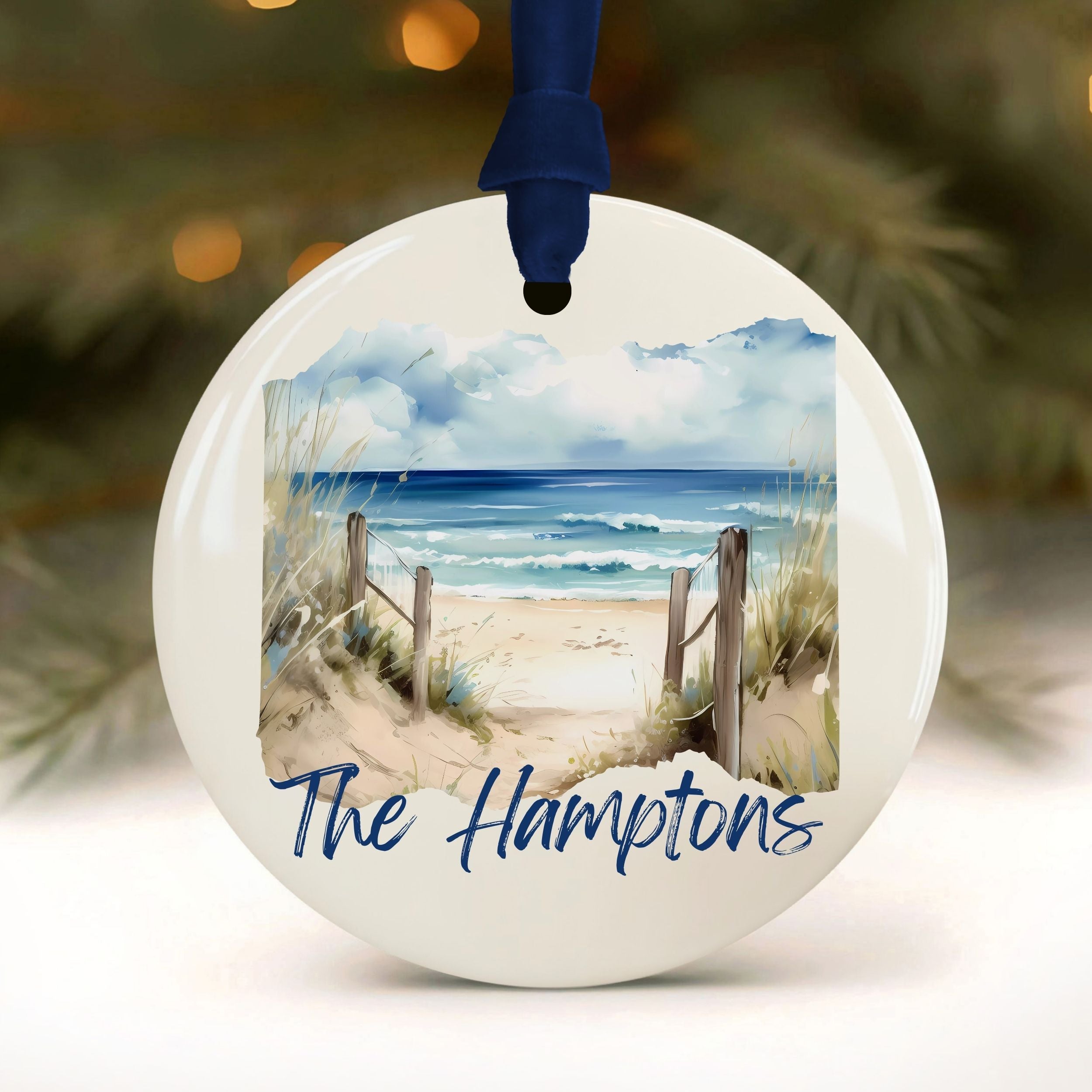 Hamptons Christmas Ornament, New York City Souvenir Gifts, Wholesale Case of 4