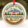 Happy Camper Ornament, Funny Camping Souvenir Gift, Wholesale Case of 4