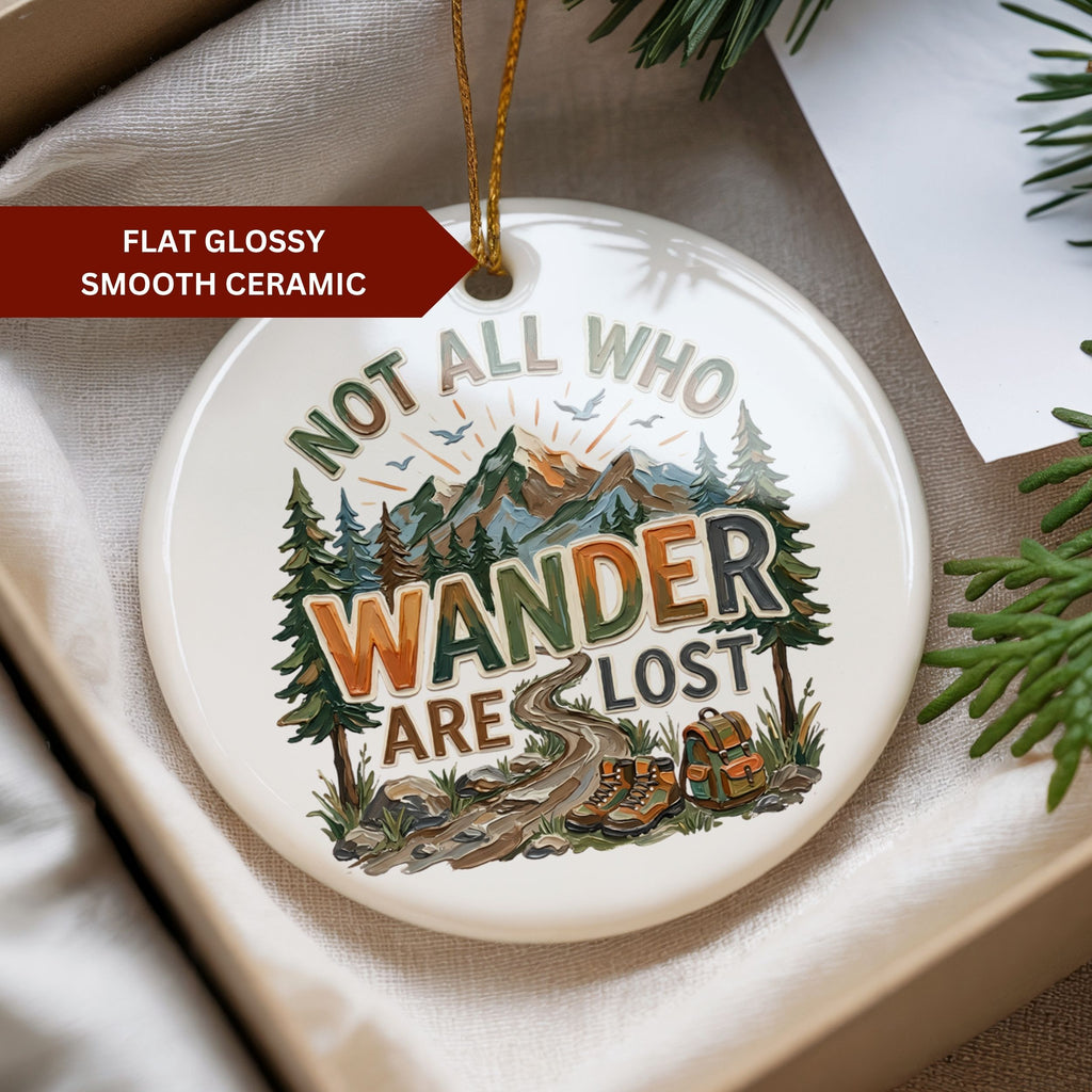 Hiking Christmas Ornament, Mountain Nature Gift, Wholesale Case of 4