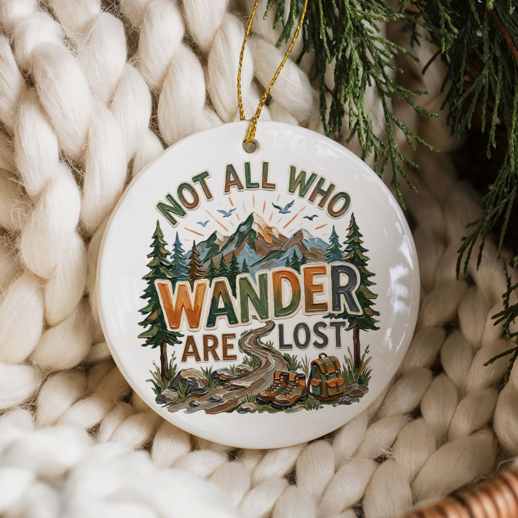 Hiking Christmas Ornament, Mountain Nature Gift, Wholesale Case of 4