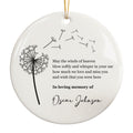 Dandelion Memorial Christmas Ornament, Personalized Sympathy Gift