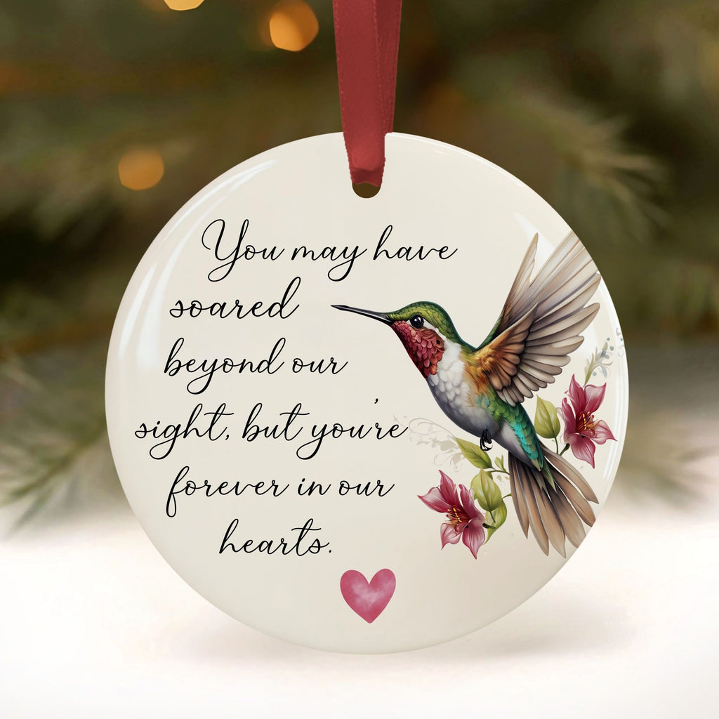 Hummingbird Memorial Christmas Ornament, Bulk Sympathy Gifts, Wholesale Case of 4