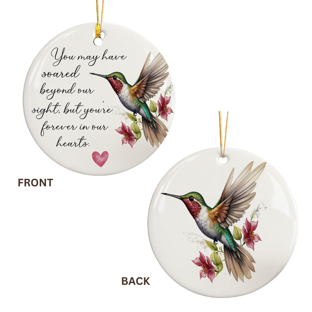 Hummingbird Memorial Christmas Ornament, Bulk Sympathy Gifts, Wholesale Case of 4
