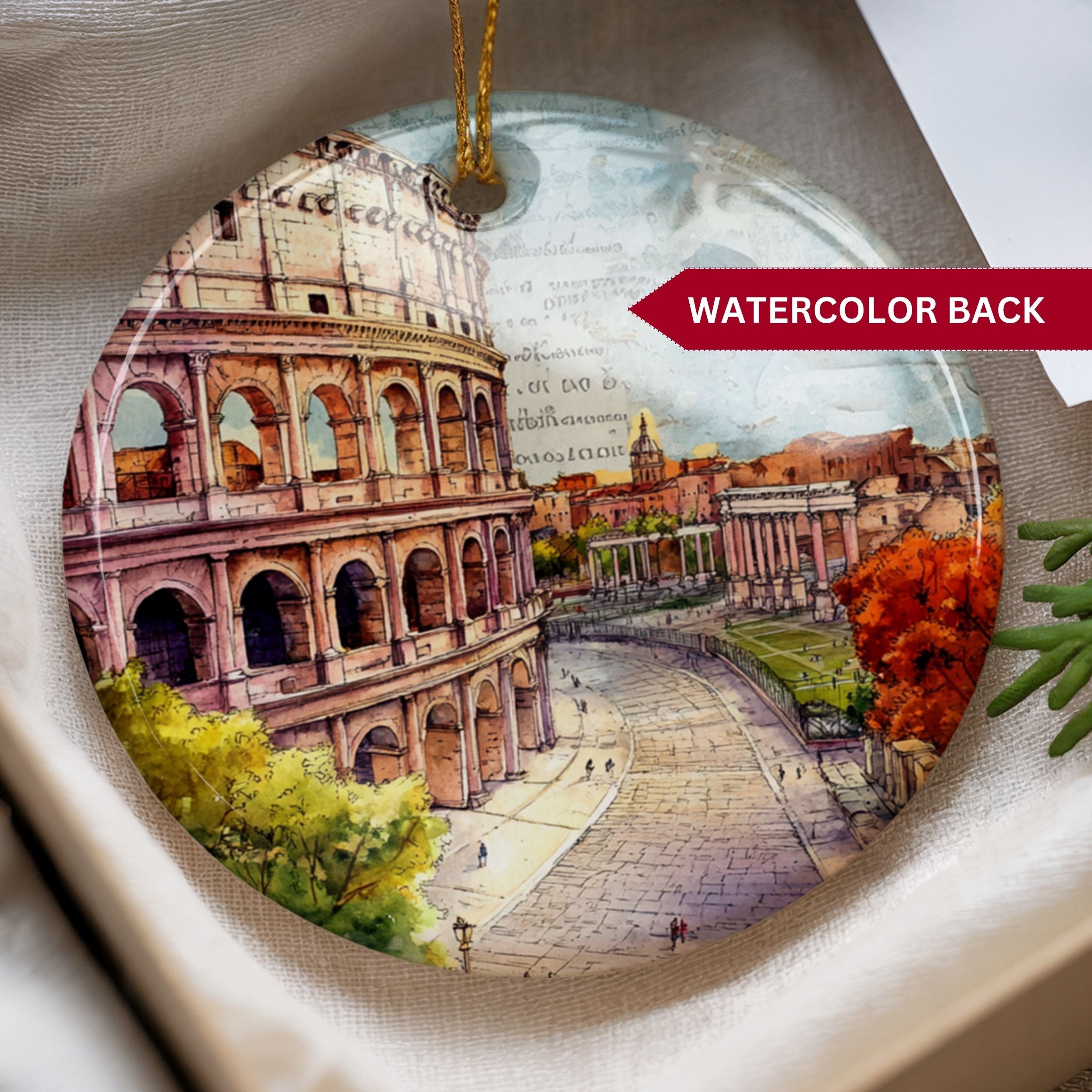 Rome Christmas Ornament, Italy Souvenirs, Italian Gifts, Wholesale Case of 4
