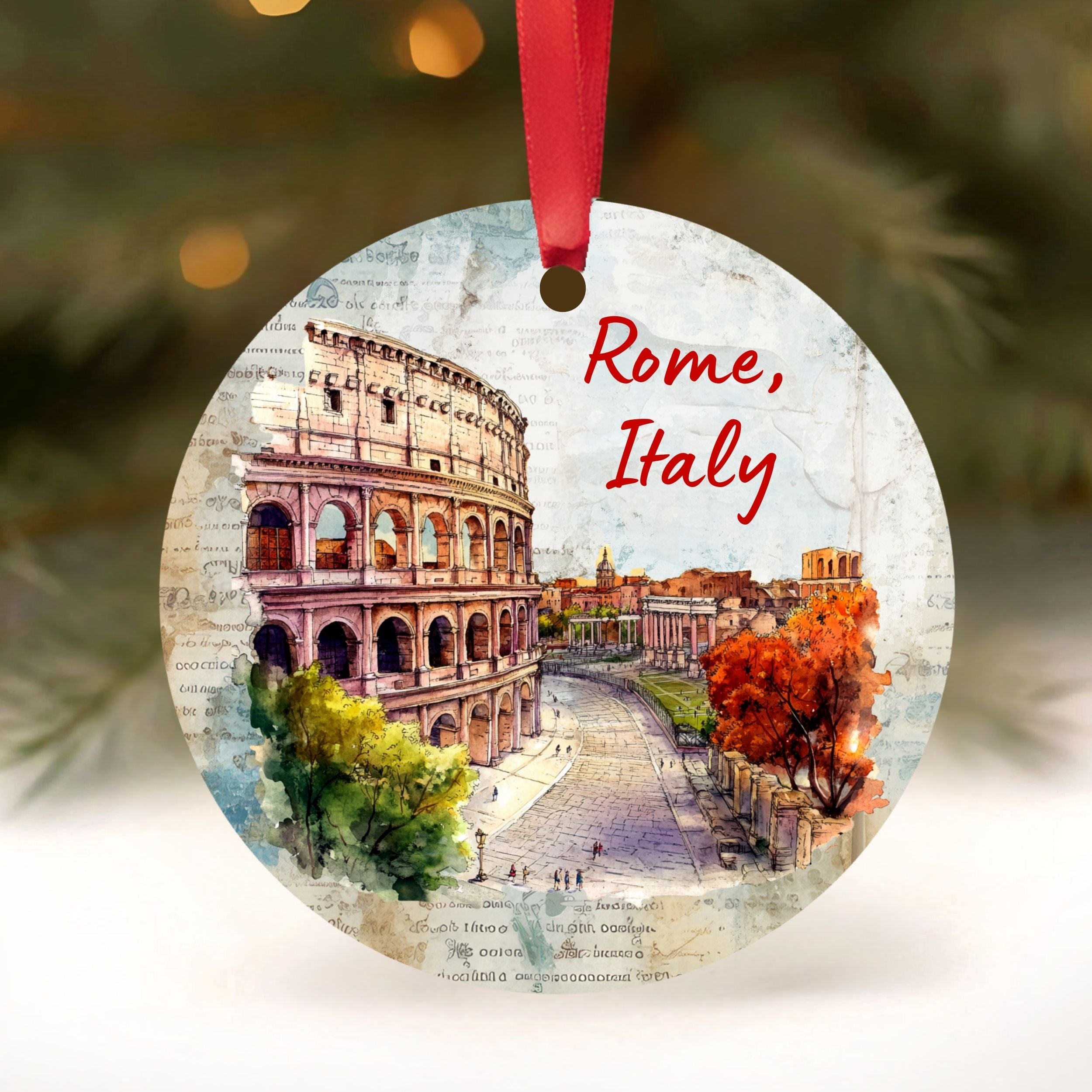 Rome Christmas Ornament, Italy Souvenirs, Italian Gifts, Wholesale Case of 4