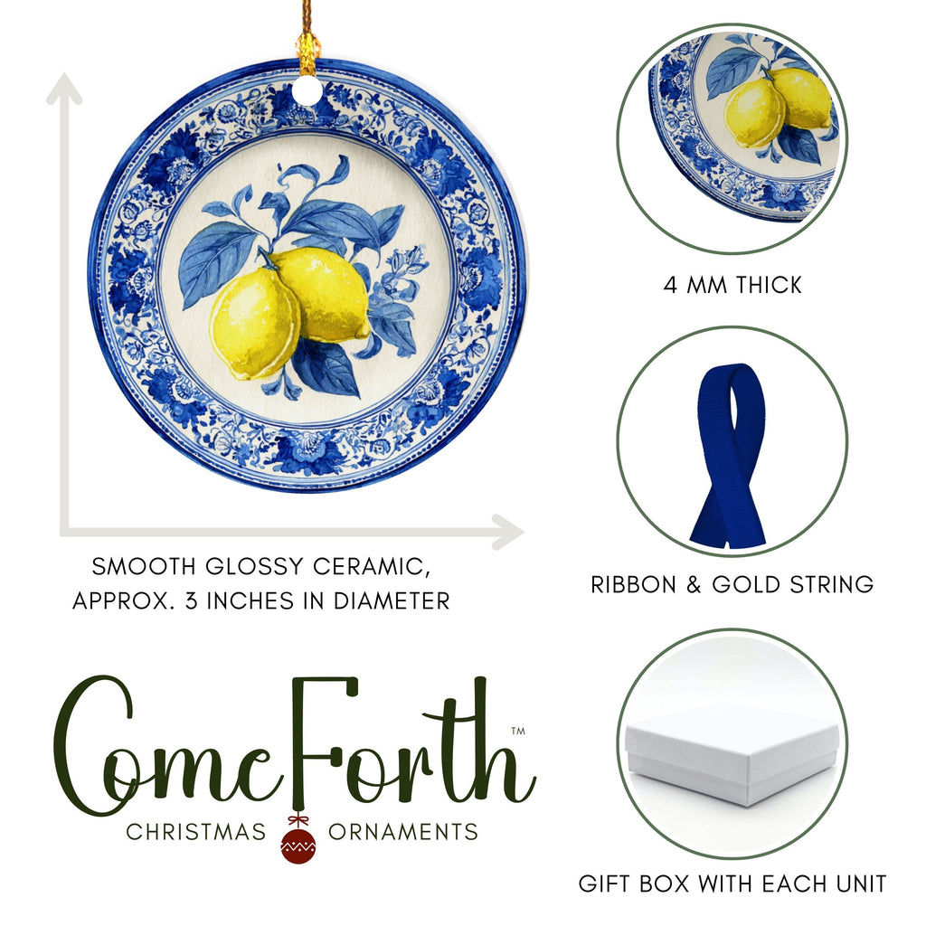 Italy Souvenir, Amalfi Coast Italian Christmas Ornament, Case of 4