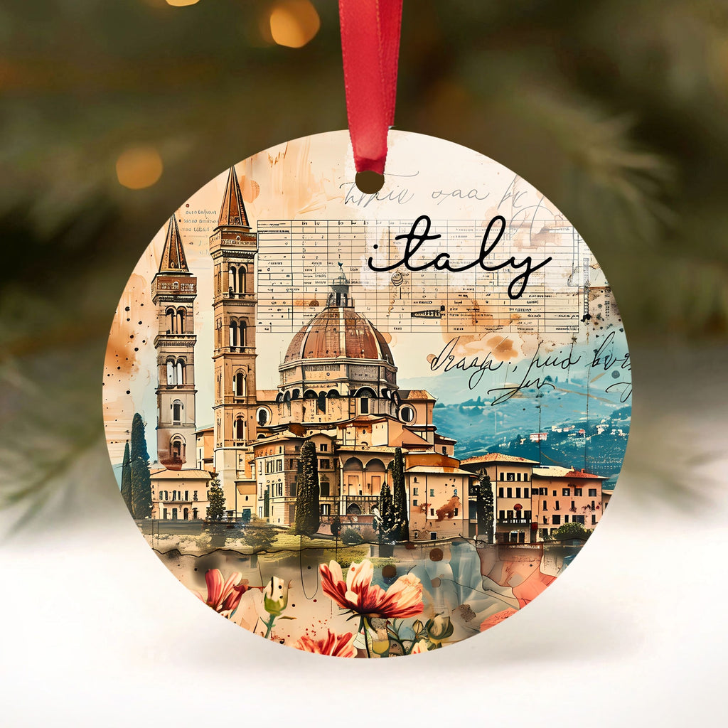 Italy Souvenir Gifts, Tuscany Italian Christmas Ornament, Wholesale Case of 4
