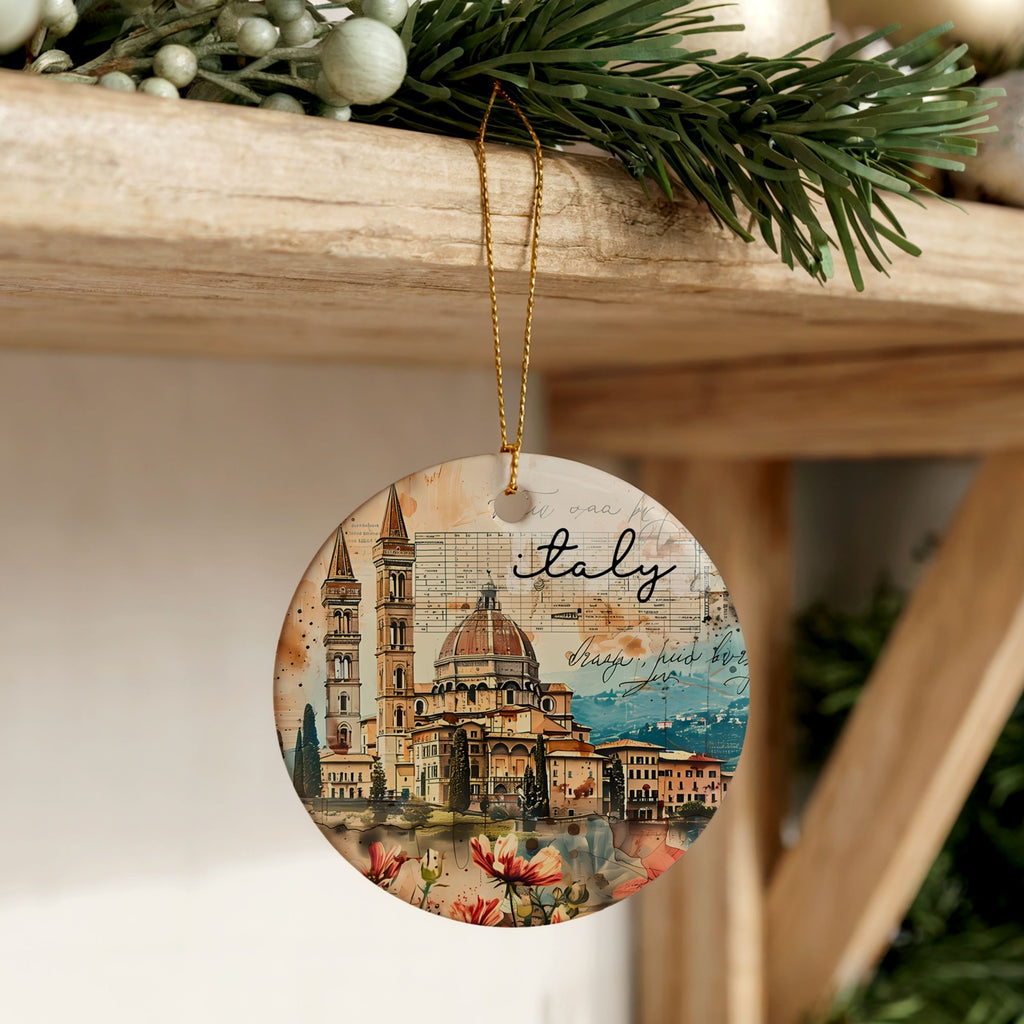 Italy Souvenir Gifts, Tuscany Italian Christmas Ornament, Wholesale Case of 4