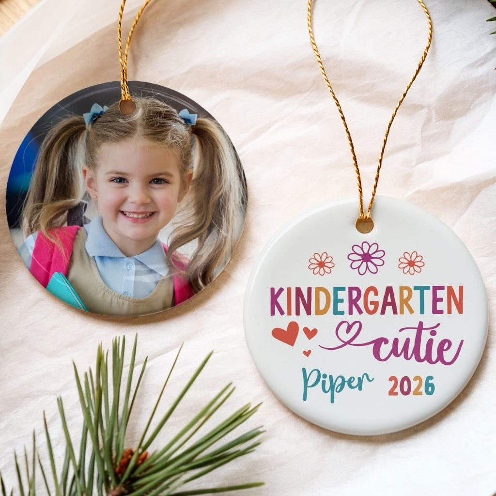Kindergarten Girl Ornament, First Day of School Keepsake
