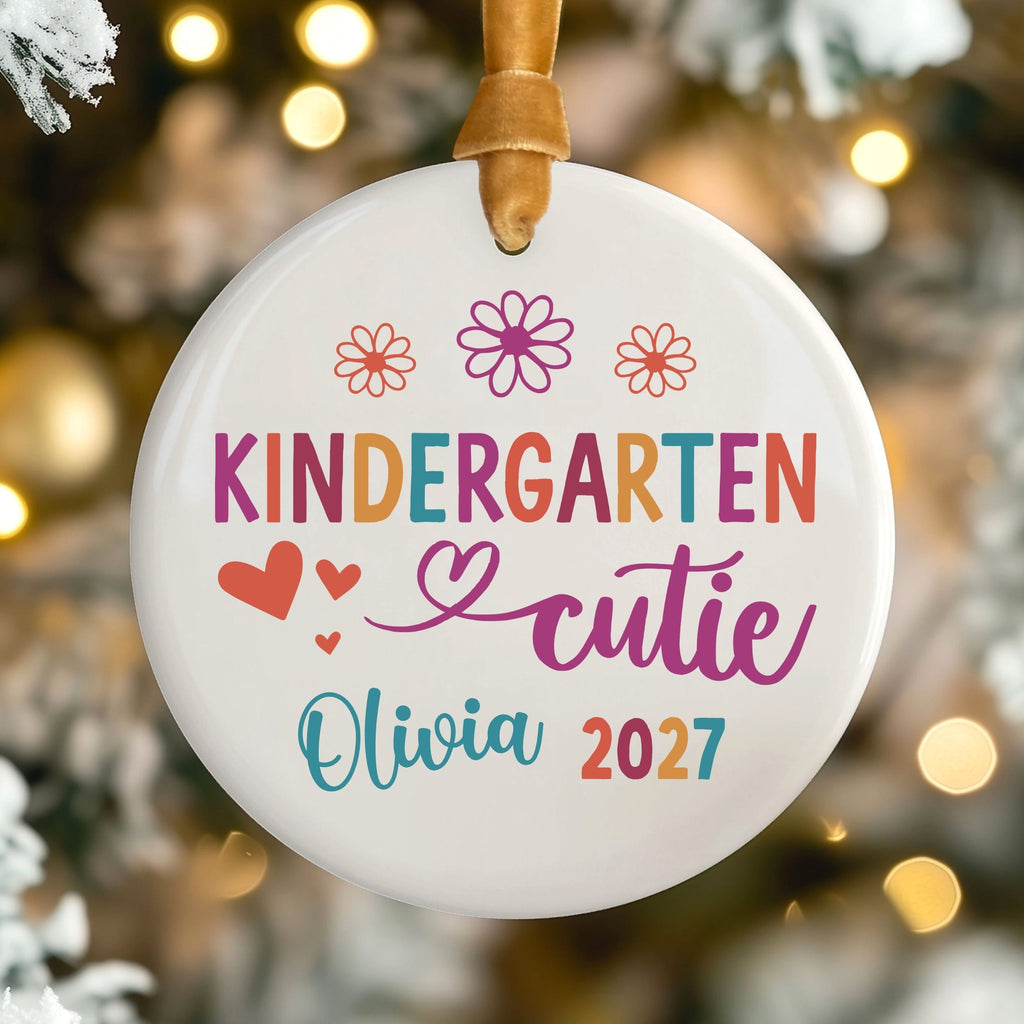 Kindergarten Girl Ornament, First Day of School Keepsake