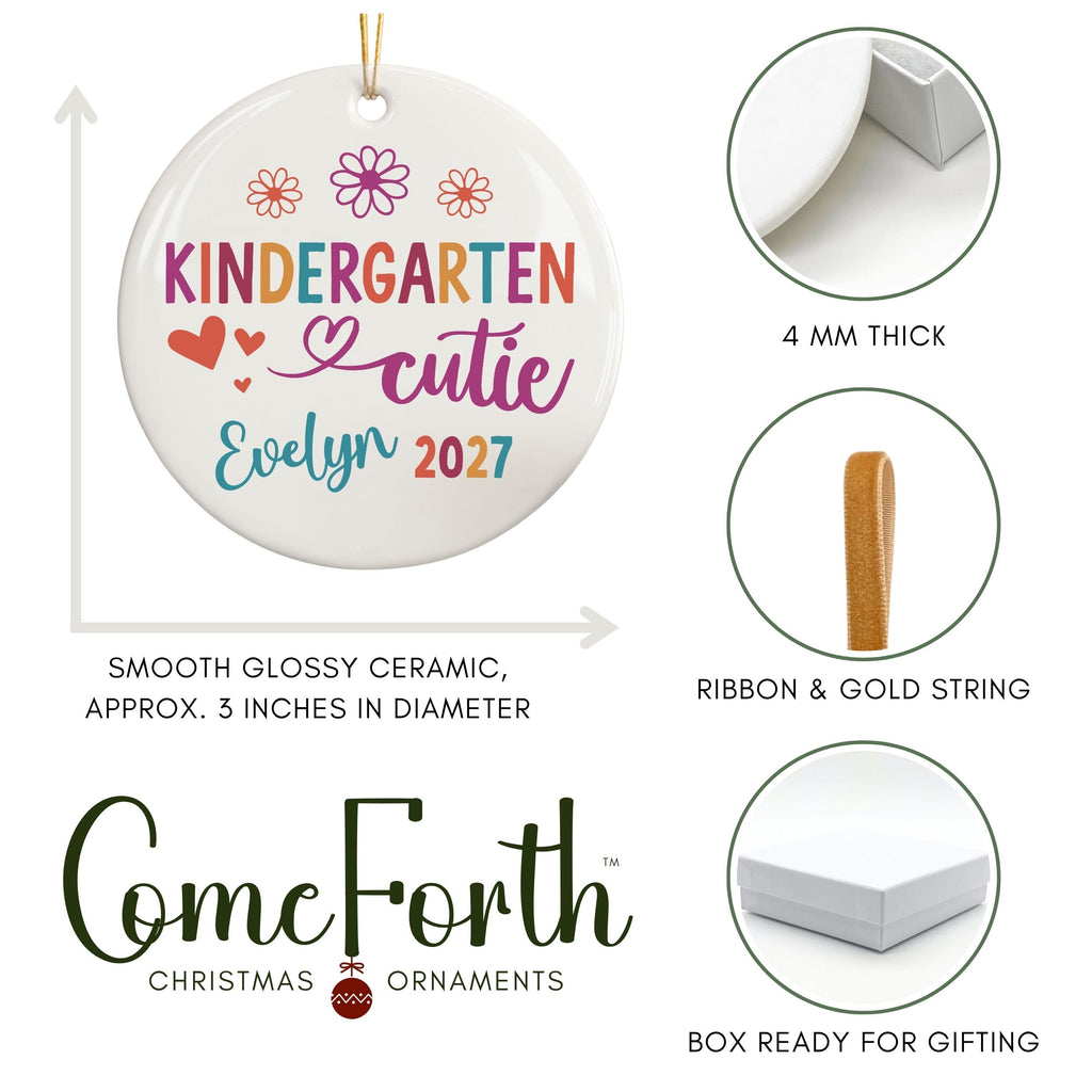 Kindergarten Girl Ornament, First Day of School Keepsake