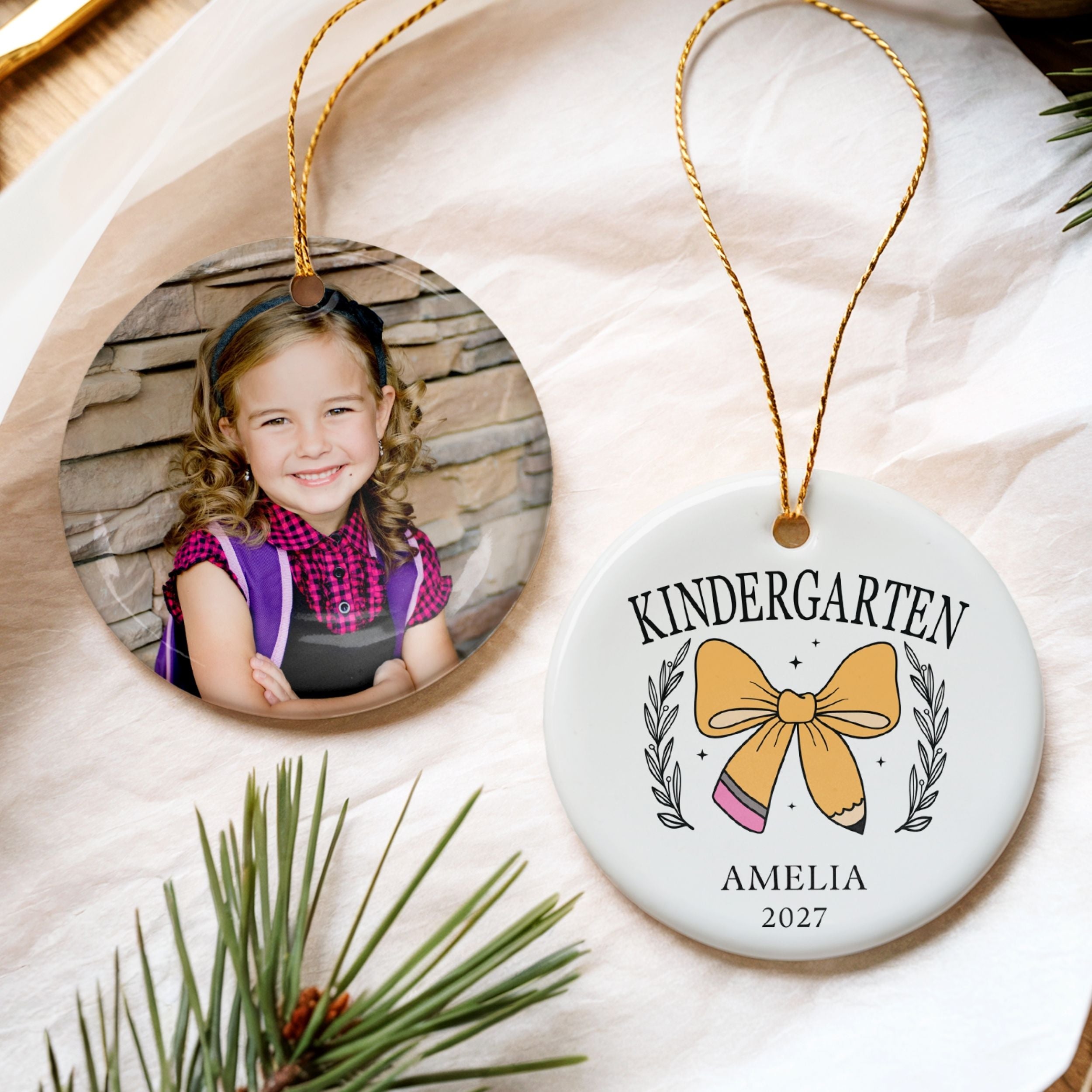 Kindergarten Christmas Ornament, Preschool Graduation Gift