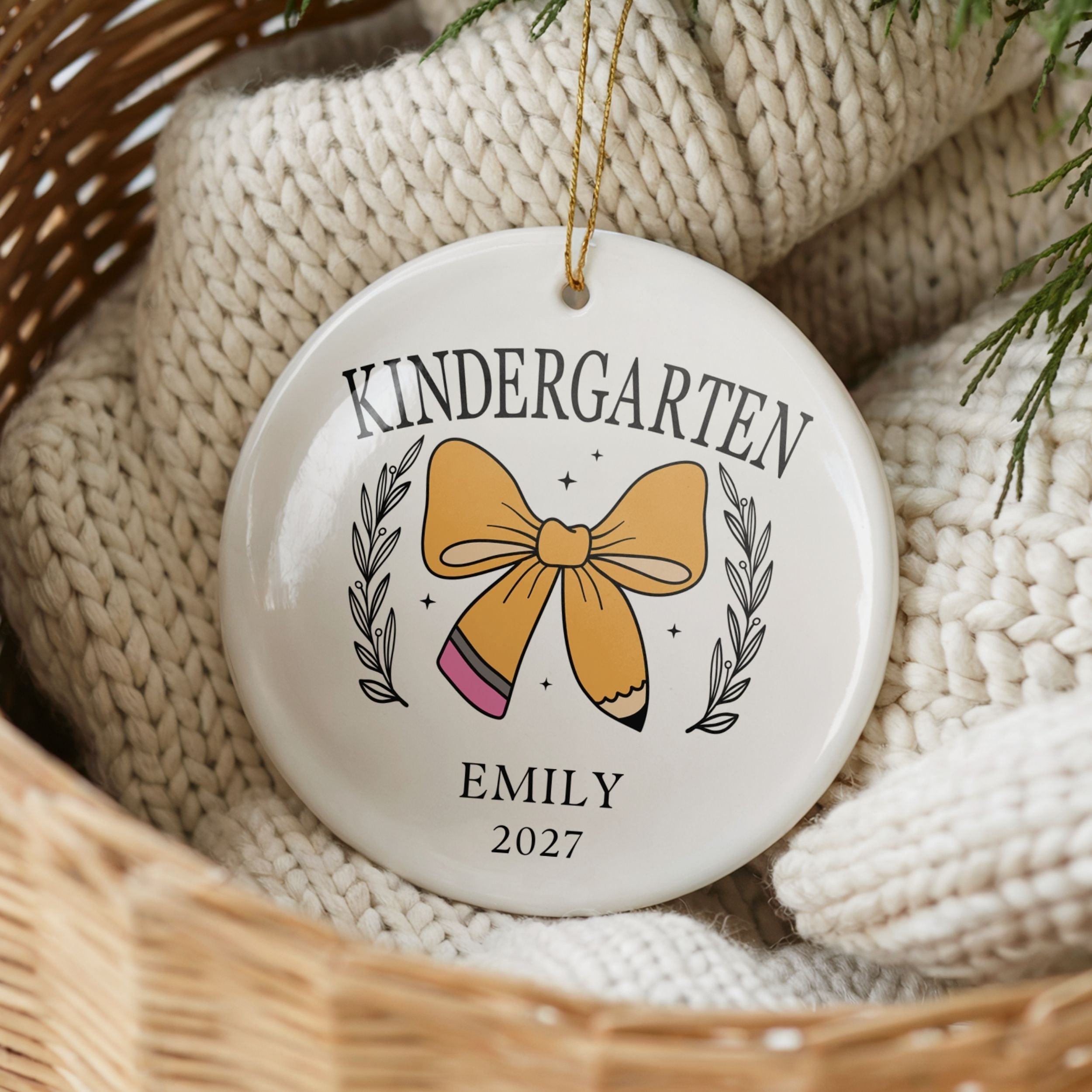 Kindergarten Christmas Ornament, Preschool Graduation Gift