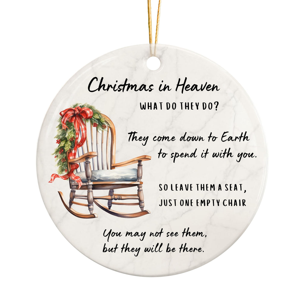 Memorial Christmas Chair Ornament, Bulk Sympathy Gifts, Wholesale Case of 4