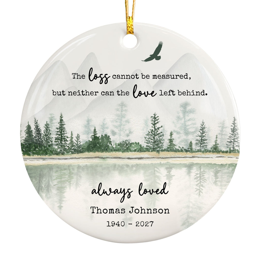 Always Loved Memorial Christmas Ornament, Personalized Sympathy Gift