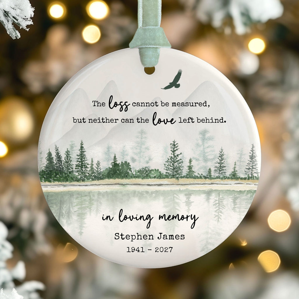 Always Loved Memorial Christmas Ornament, Personalized Sympathy Gift