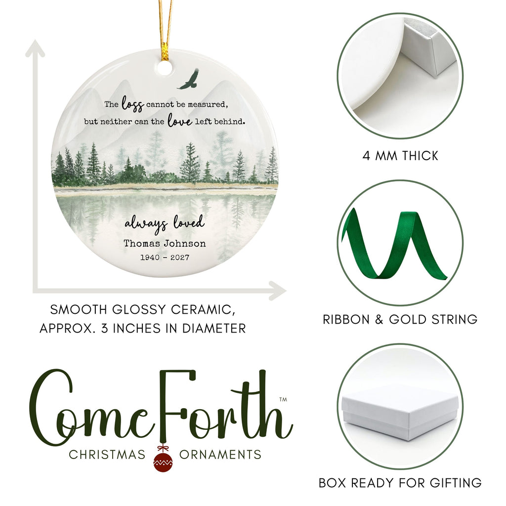 Always Loved Memorial Christmas Ornament, Personalized Sympathy Gift