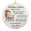 Christmas in Heaven Memorial Ornament, Custom Photo Sympathy Gift