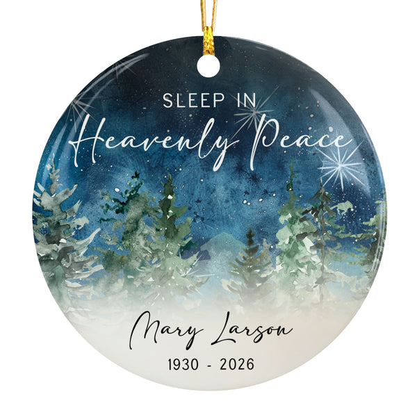 Memorial Christmas Ornament, Sleep in Heavenly Peace Sympathy Gift