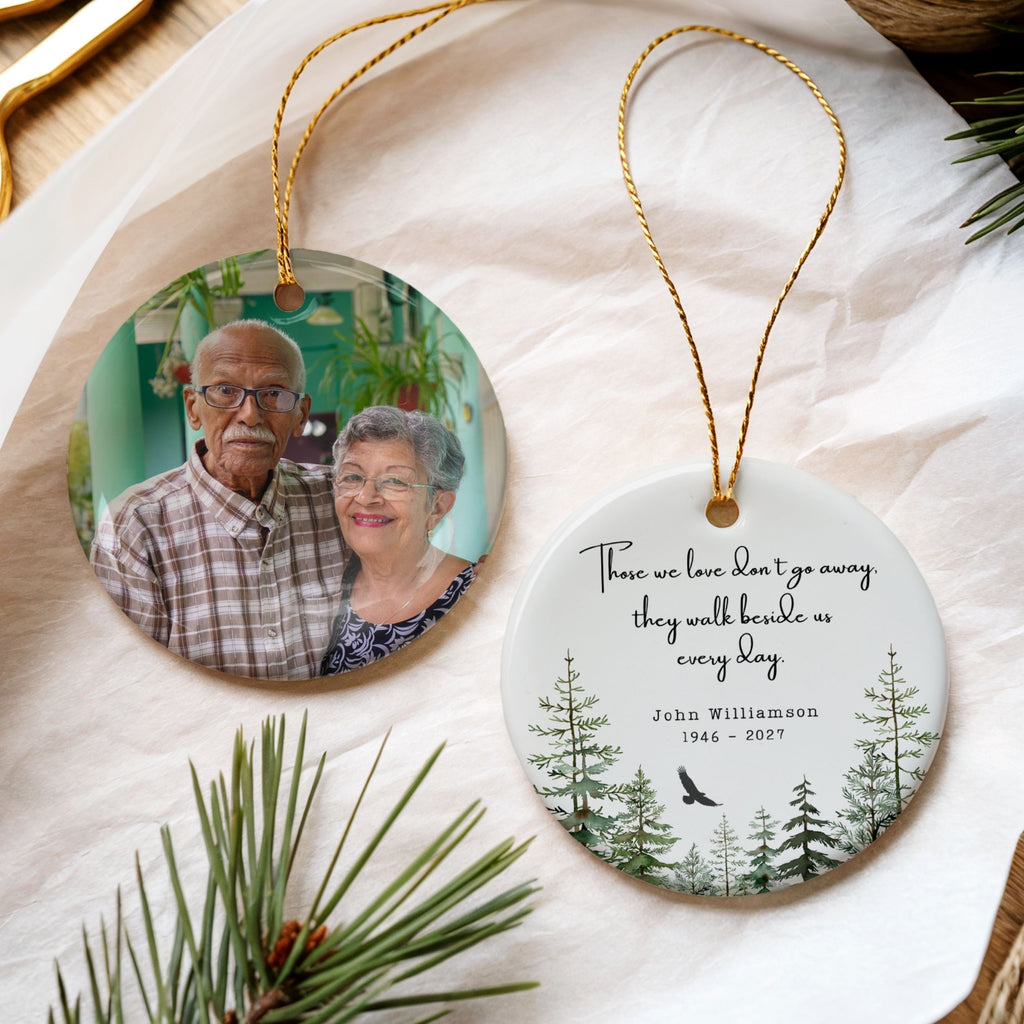 Custom Memorial Christmas Ornament, Husband or Father Sympathy Gift