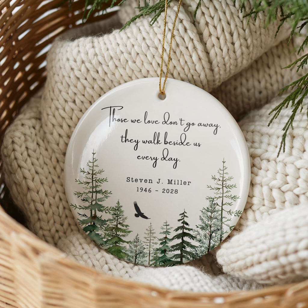 Custom Memorial Christmas Ornament, Husband or Father Sympathy Gift