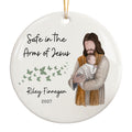 Miscarriage Ornament, Safe in the Arms of Jesus Pregnancy Loss Gift
