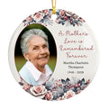 Mom Memorial Photo Ornament, Personalized Sympathy Gift