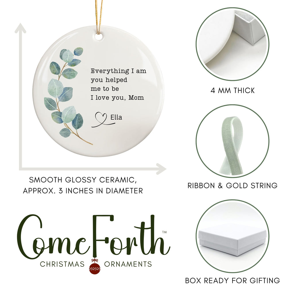 Personalized Mom Ornament, Bonus Mom Mother's Day Gift for Stepmom