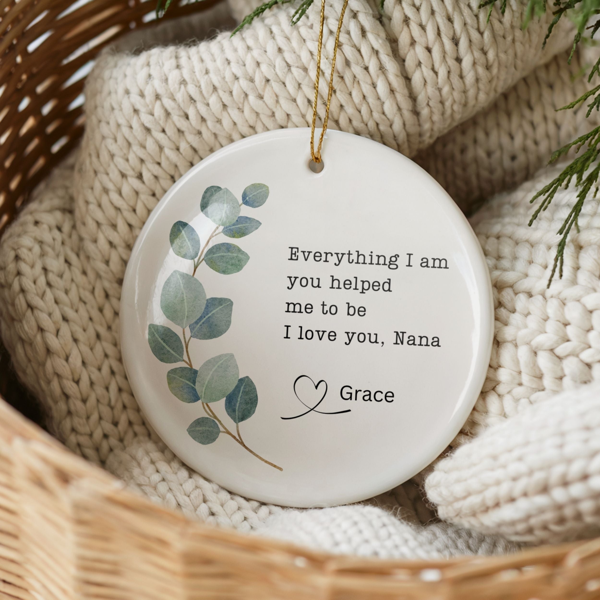 Personalized Mom Ornament, Bonus Mom Mother's Day Gift for Stepmom