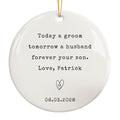 Mother of the Groom Ornament, Personalized Wedding Day Gift