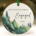 Engaged Ornament 2026, Mountain Hiking Engagement Gifts, Wholesale Case of 4