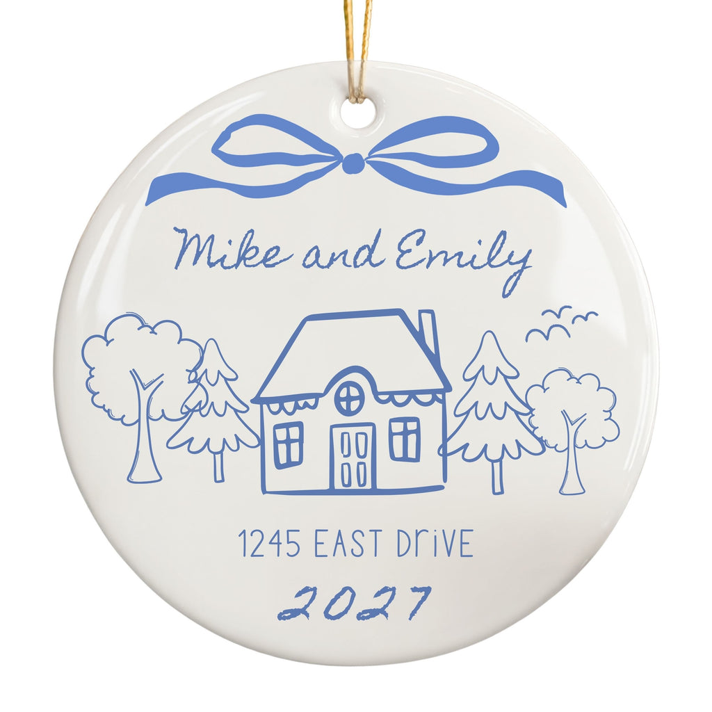 New Home Christmas Ornament, Personalized First House Keepsake